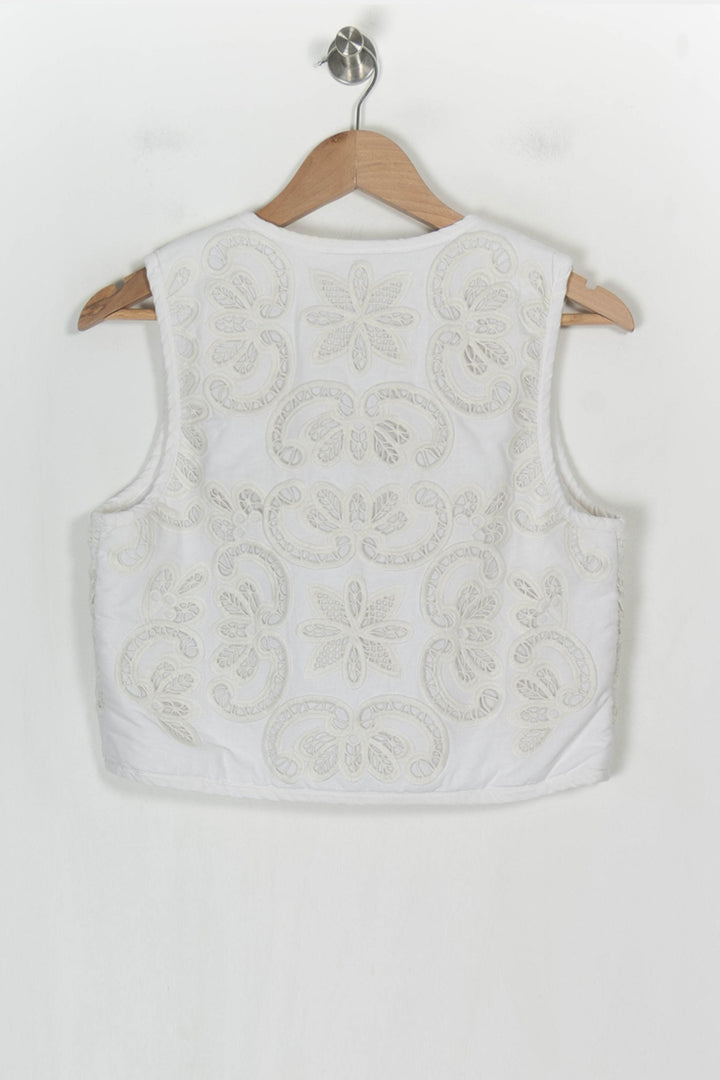 Gilet Blanc - Taille S/36 de la marque Sézane | PARAD123708 - Vendu par Paradigme - Image 5