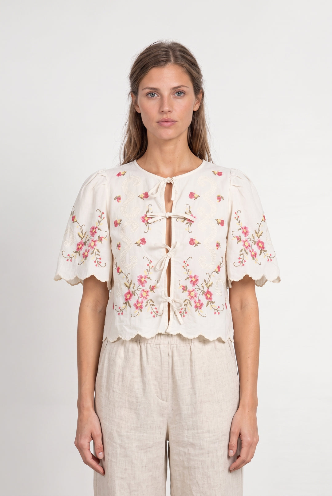 Blouse Beige - Taille S/36 de la marque Sézane | PARAD123710 - Vendu par Paradigme - Image 1