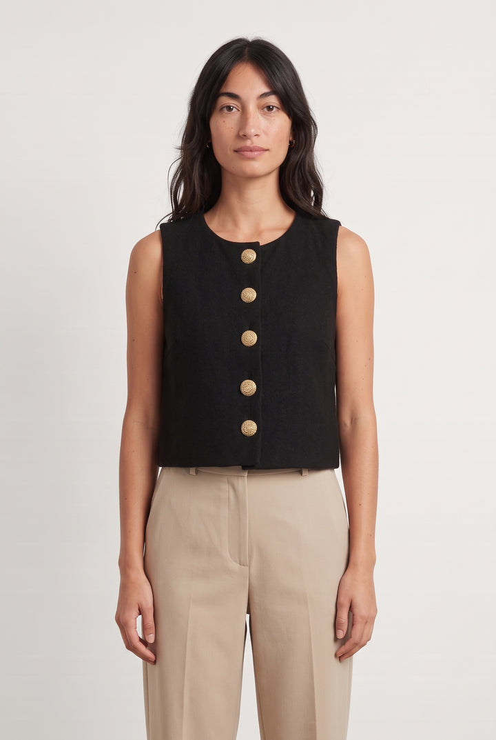 Gilet Noir - Taille M/38 de la marque Sézane | PARAD123713 - Vendu par Paradigme - Image 1