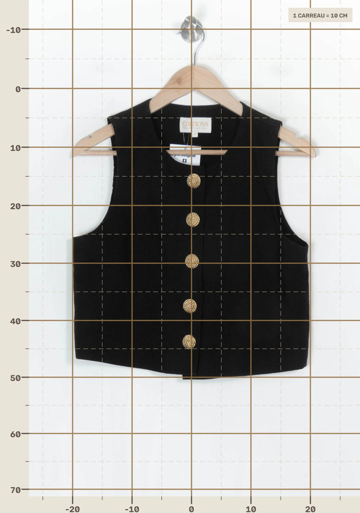 Gilet Noir - Taille M/38 de la marque Sézane | PARAD123713 - Vendu par Paradigme - Image 4