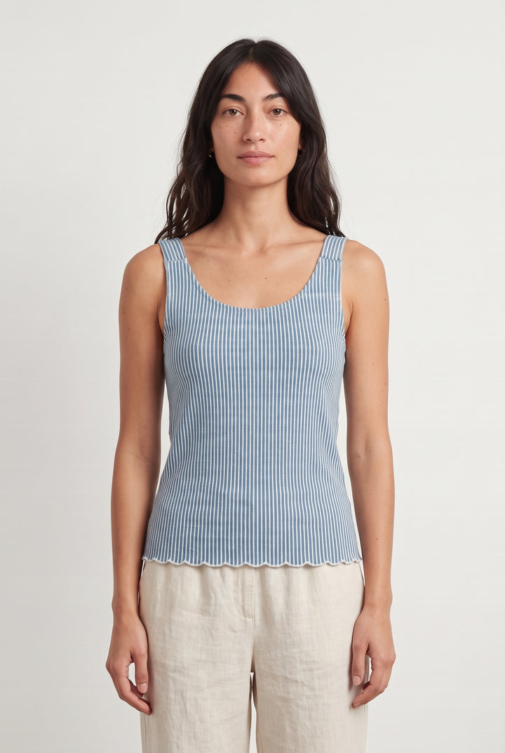 Débardeur Bleu et Blanc - Taille S/36 de la marque SAAJ | PARAD123714 - Vendu par Paradigme - Image 1