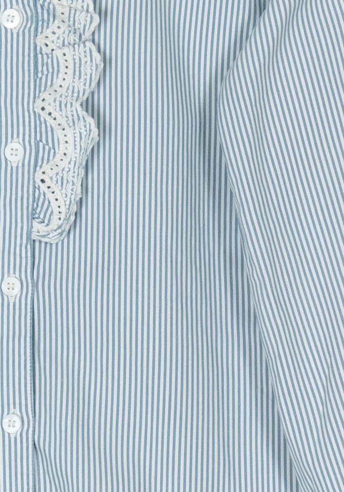 Chemise Rayée Bleue et Blanche - Taille S/36 de la marque Sézane | PARAD123716 - Vendu par Paradigme - Image 3