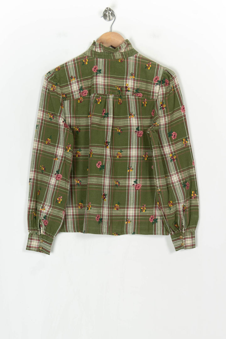 Chemise Verte et Beige - Taille S/36 de la marque Sézane | PARAD123717 - Vendu par Paradigme - Image 5