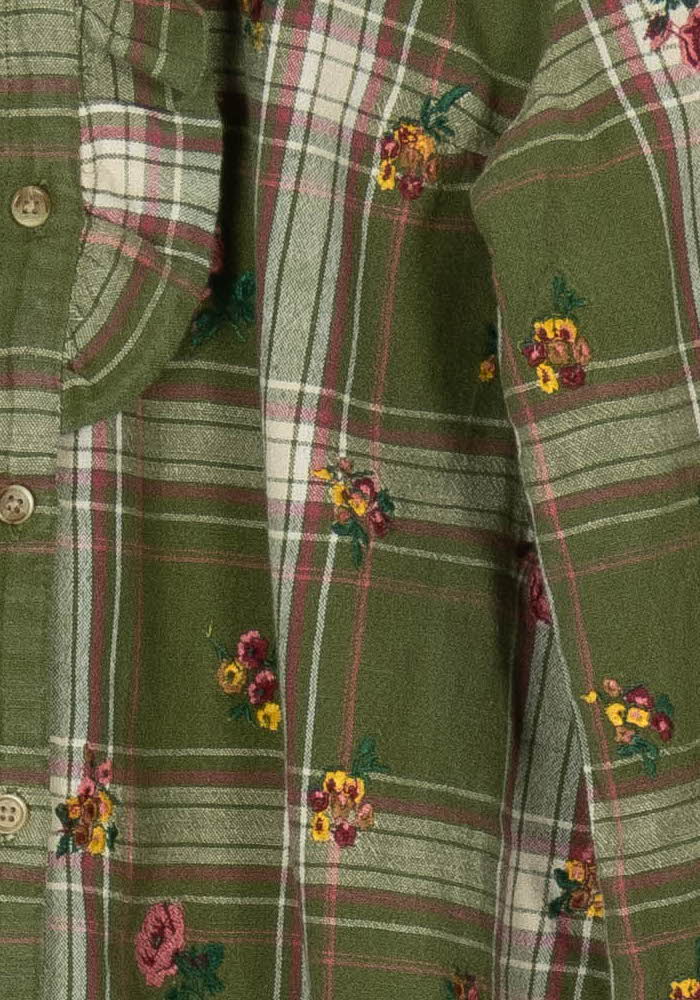Chemise Verte et Beige - Taille S/36 de la marque Sézane | PARAD123717 - Vendu par Paradigme - Image 3