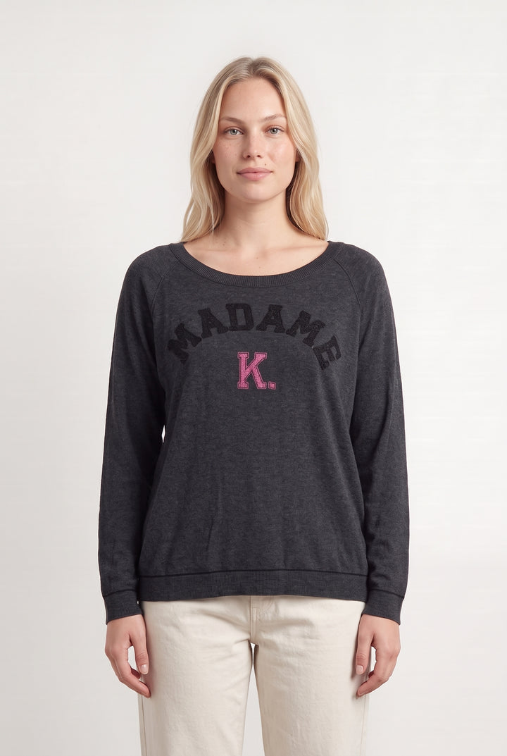 Pull Gris Foncé - Taille L/40 de la marque Kookai | PARAD123719 - Vendu par Paradigme - Image 1