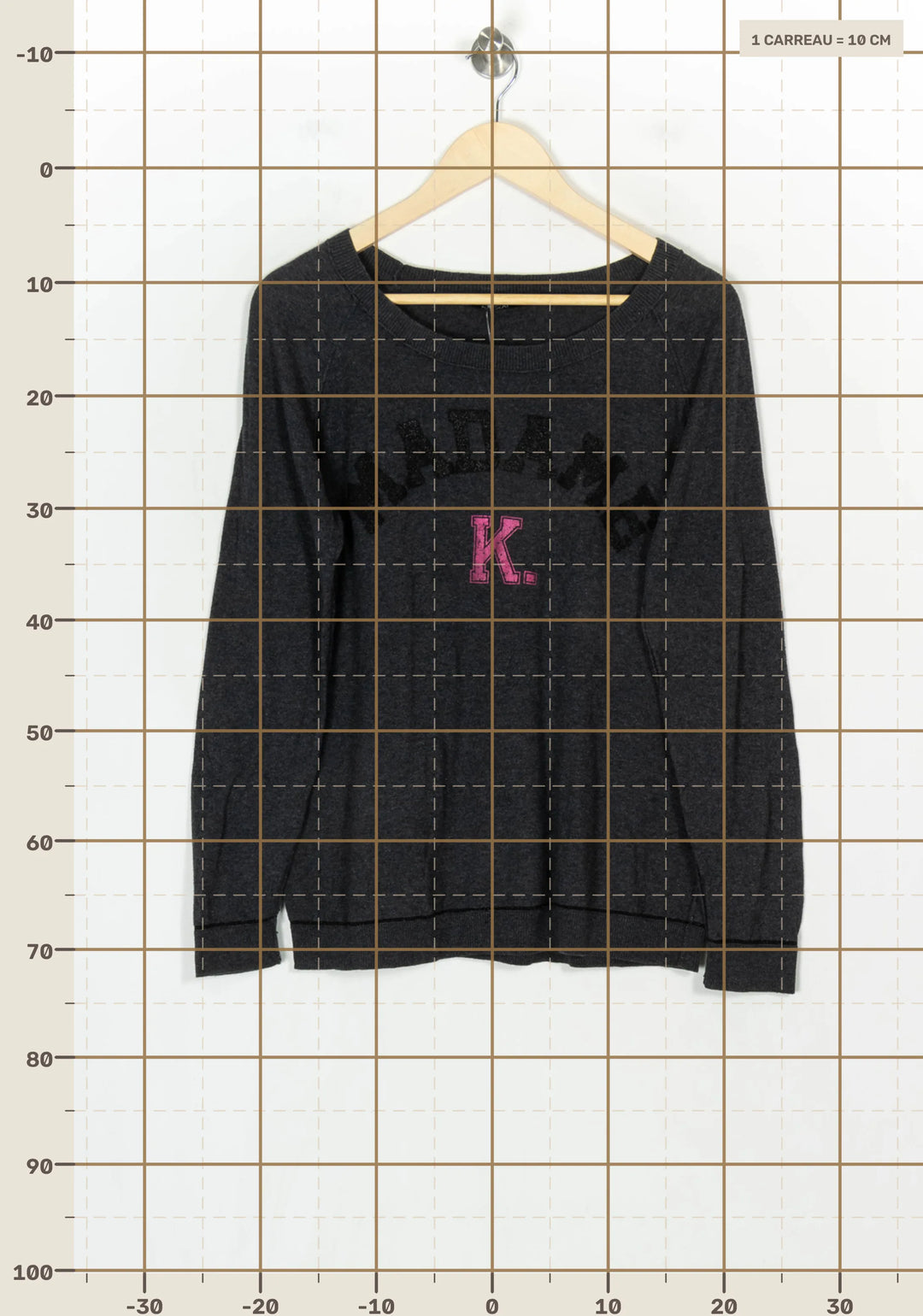 Pull Gris Foncé - Taille L/40 de la marque Kookai | PARAD123719 - Vendu par Paradigme - Image 4