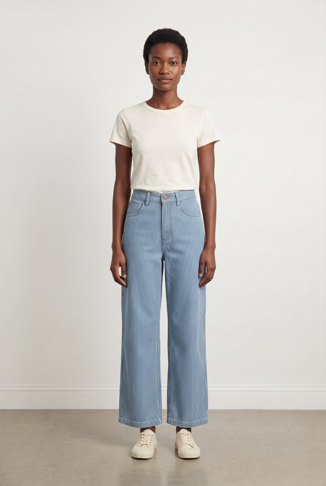 Jean Rayé Bleu et Blanc - Taille S/36 de la marque SAAJ | PARAD123721 - Vendu par Paradigme - Image 1