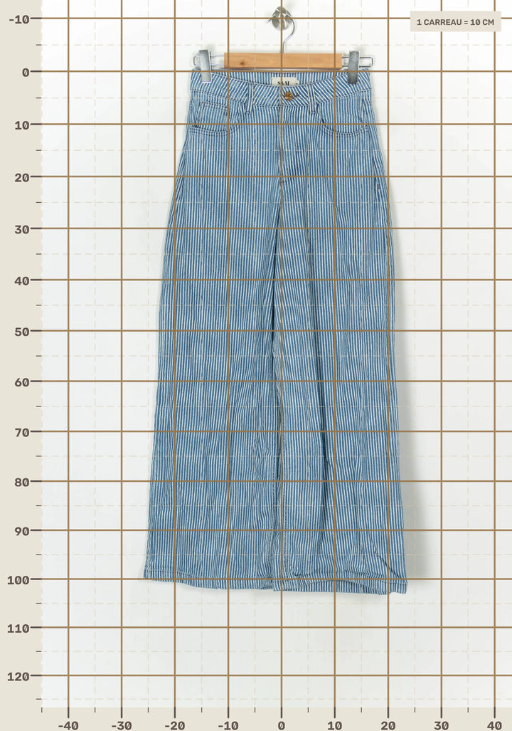 Jean Rayé Bleu et Blanc - Taille S/36 de la marque SAAJ | PARAD123721 - Vendu par Paradigme - Image 4