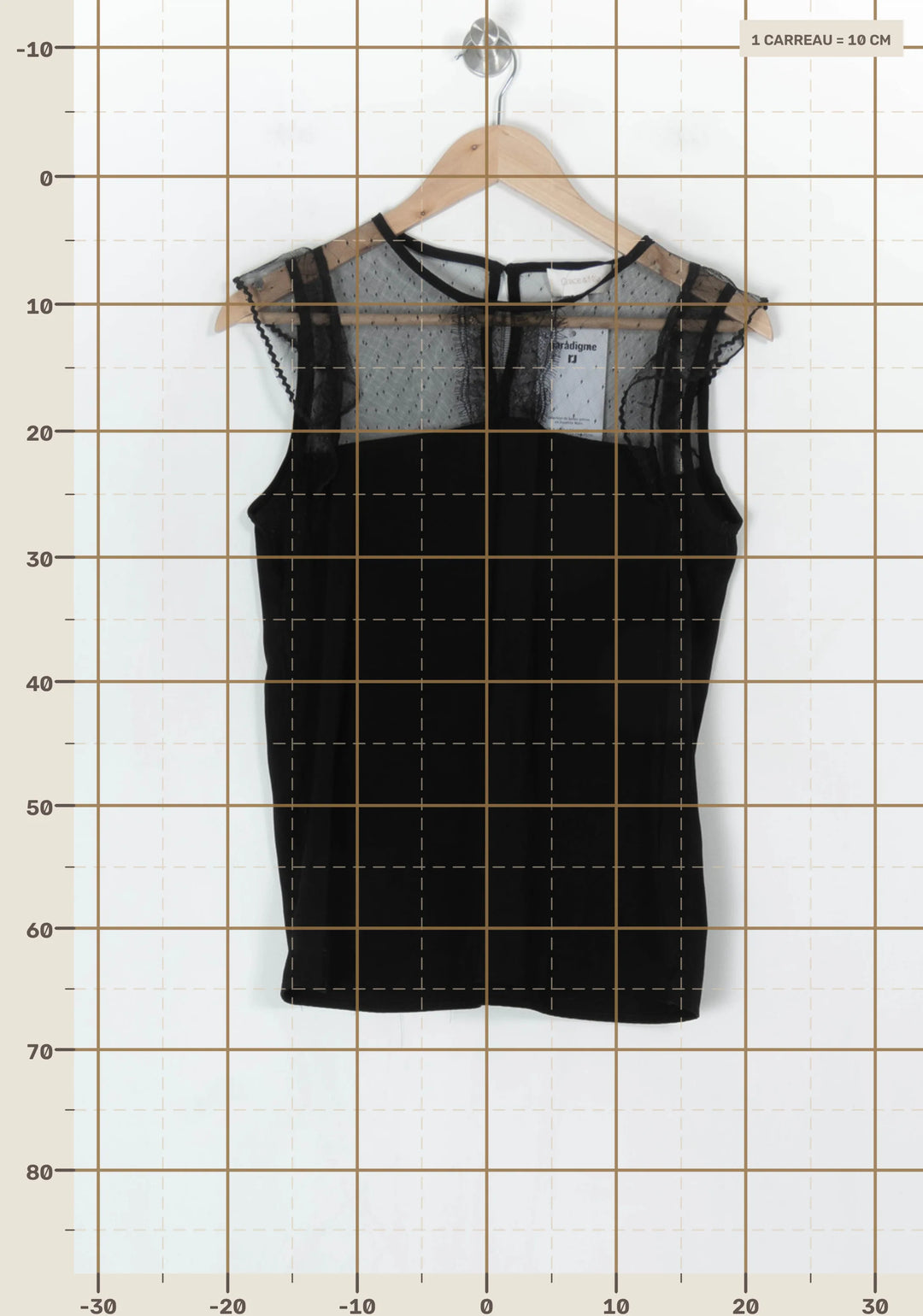 Blouse en dentelle noire - Taille M/38 de la marque Grace &amp; Mila | PARAD123724 - Vendu par Paradigme - Image 4