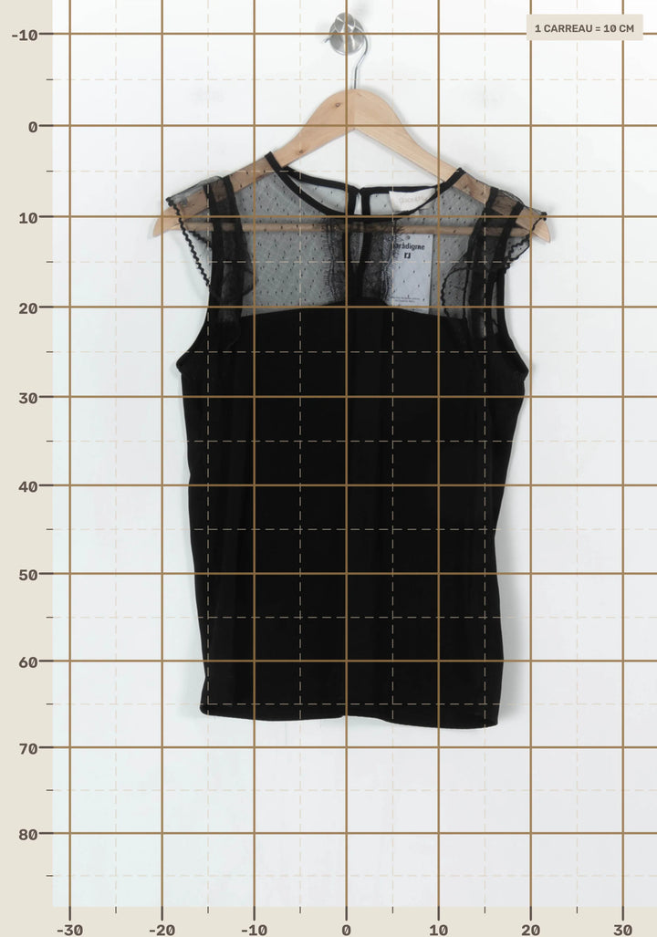 Blouse en dentelle noire - Taille M/38 de la marque Grace &amp; Mila | PARAD123724 - Vendu par Paradigme - Image 4