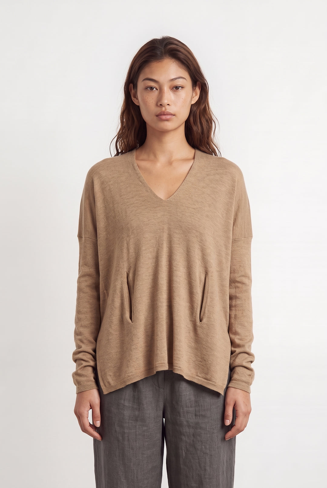 Pull Cache-Cœur Beige - Taille S/36 de la marque Rodier | PARAD123727 - Vendu par Paradigme - Image 1
