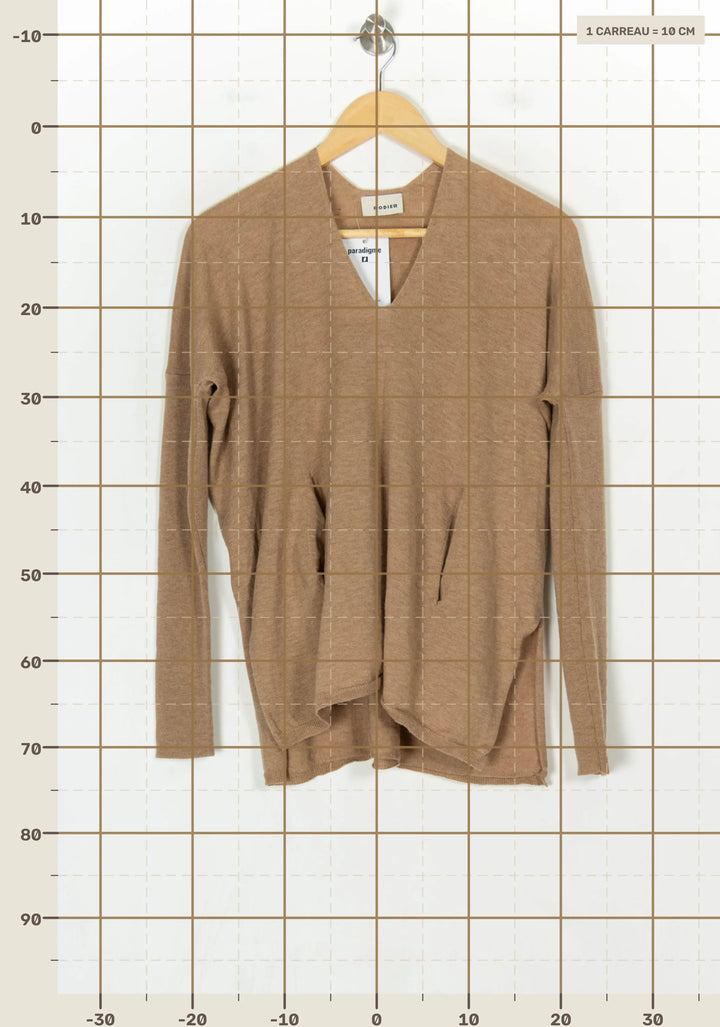 Pull Cache-Cœur Beige - Taille S/36 de la marque Rodier | PARAD123727 - Vendu par Paradigme - Image 4