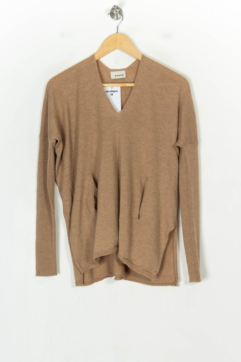 Pull Cache-Cœur Beige - Taille S/36 de la marque Rodier | PARAD123727 - Vendu par Paradigme - Image 2