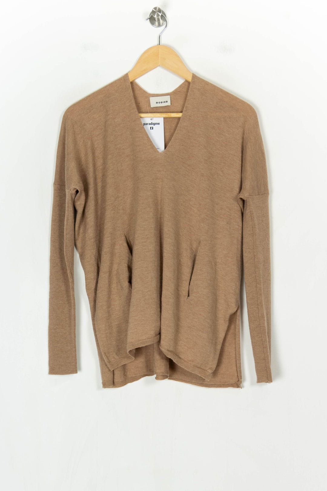 Pull Cache-Cœur Beige - Taille S/36 de la marque Rodier | PARAD123727 - Vendu par Paradigme - Image 2