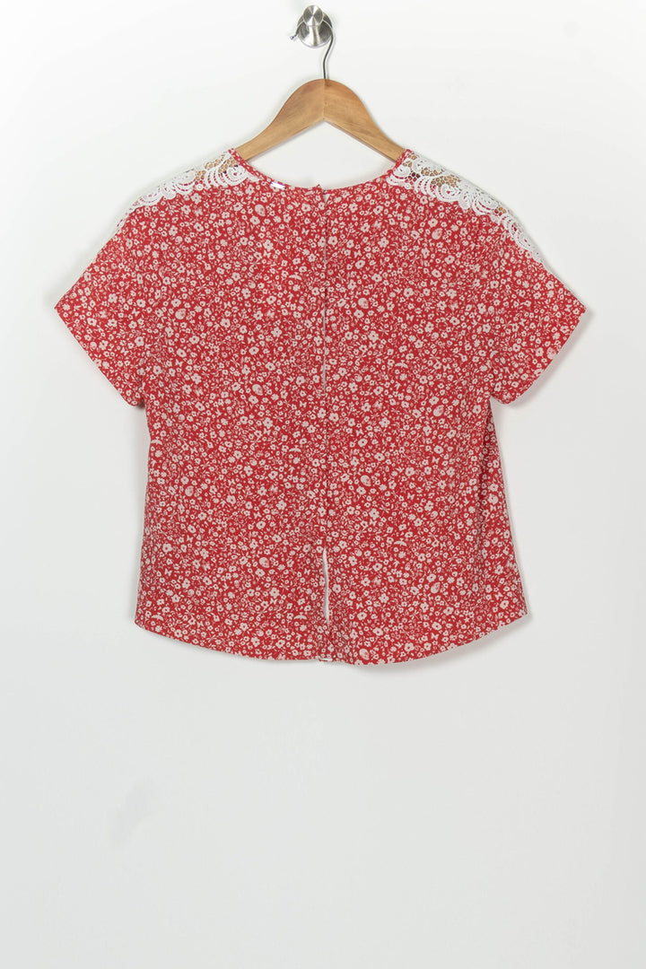 Blouse Rouge et Blanche - Taille M/38 de la marque IKKS | PARAD123729 - Vendu par Paradigme - Image 5