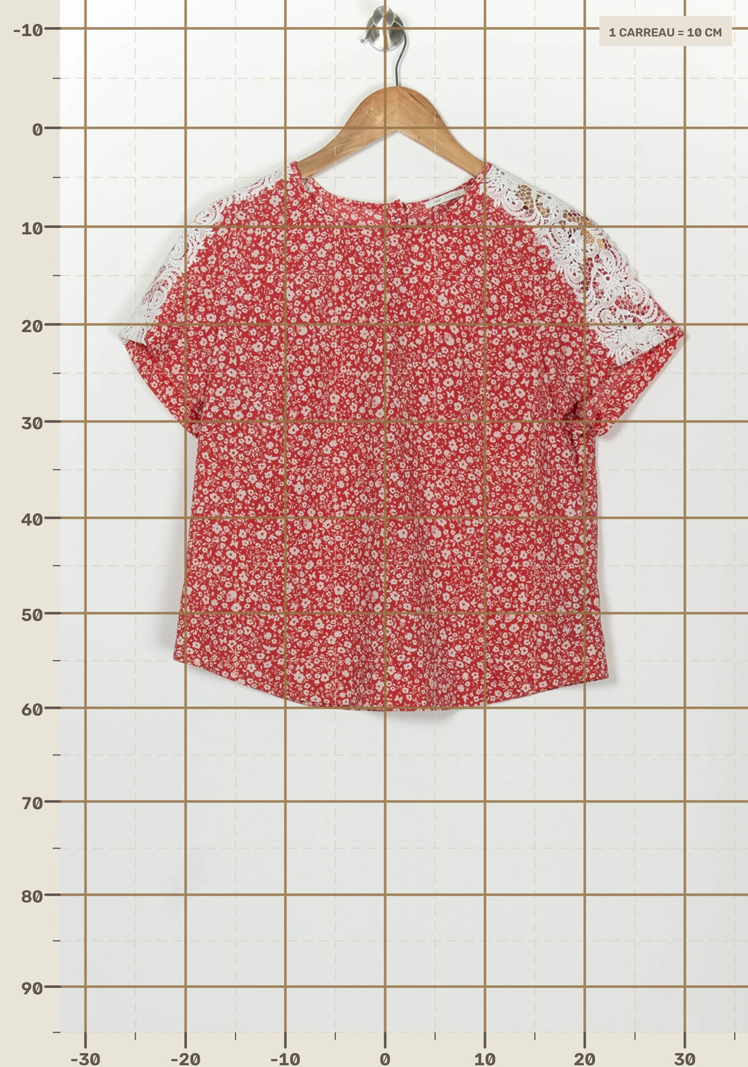 Blouse Rouge et Blanche - Taille M/38 de la marque IKKS | PARAD123729 - Vendu par Paradigme - Image 4