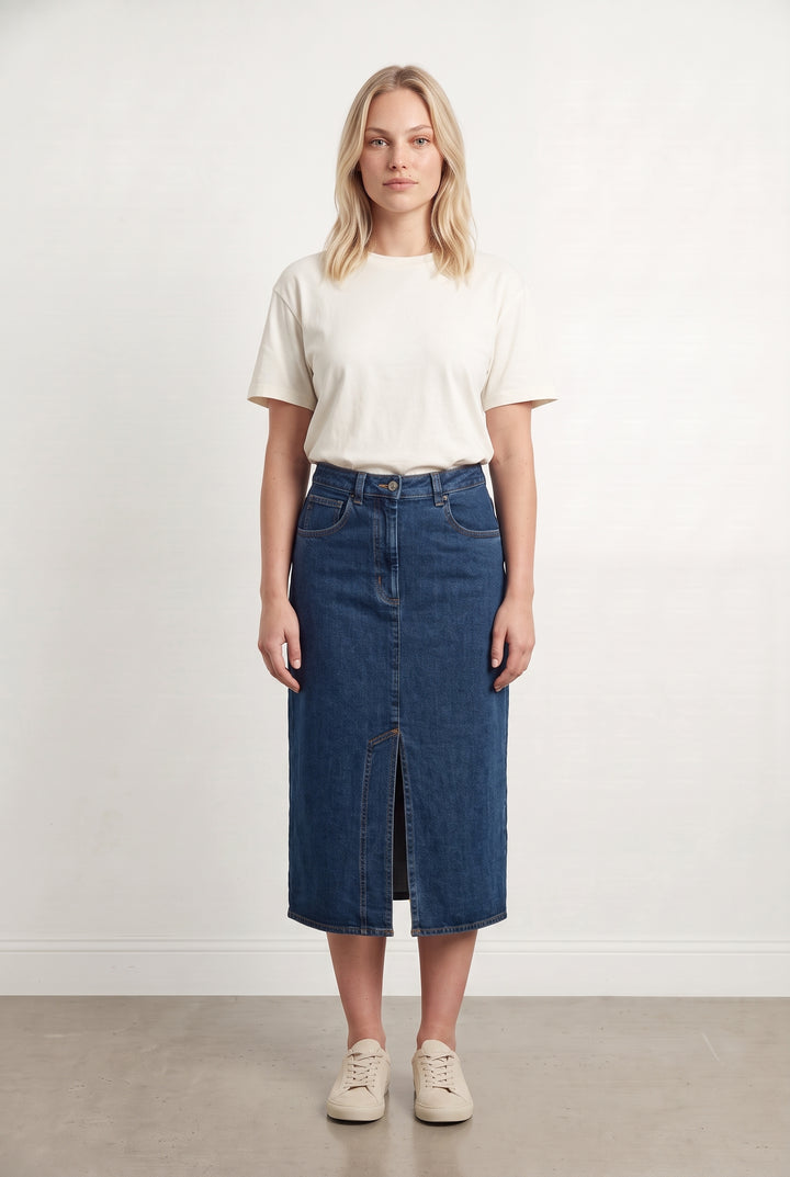 Jupe Longue Bleue - Taille L/40 de la marque Petite Mendigote | PARAD123735 - Vendu par Paradigme - Image 1