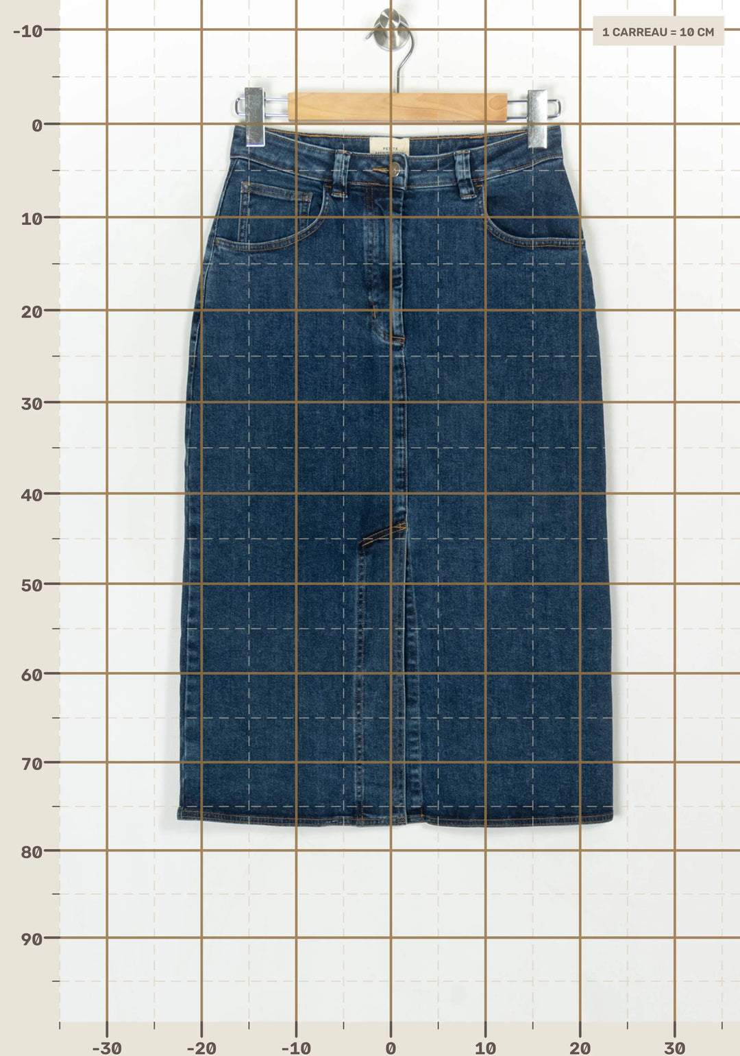 Jupe Longue Bleue - Taille L/40 de la marque Petite Mendigote | PARAD123735 - Vendu par Paradigme - Image 4