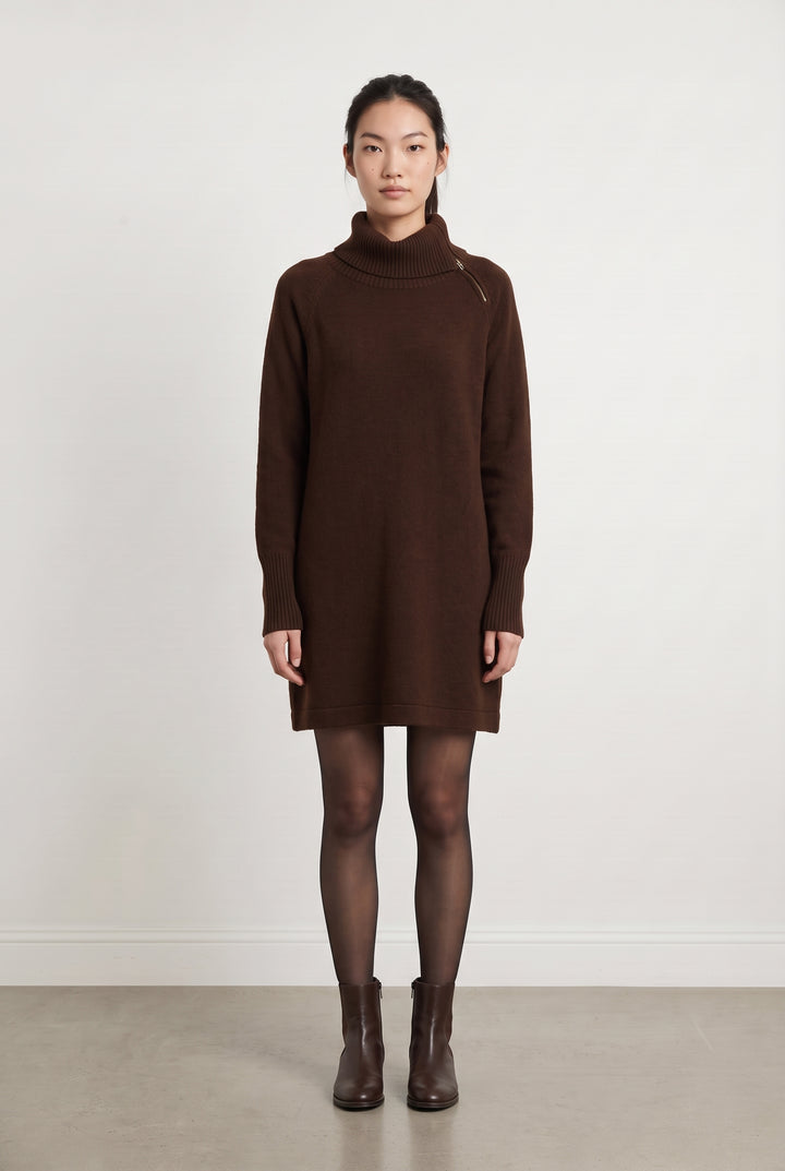 Robe Pull Marron - Taille M/38 de la marque ZAPA | PARAD123736 - Vendu par Paradigme - Image 1
