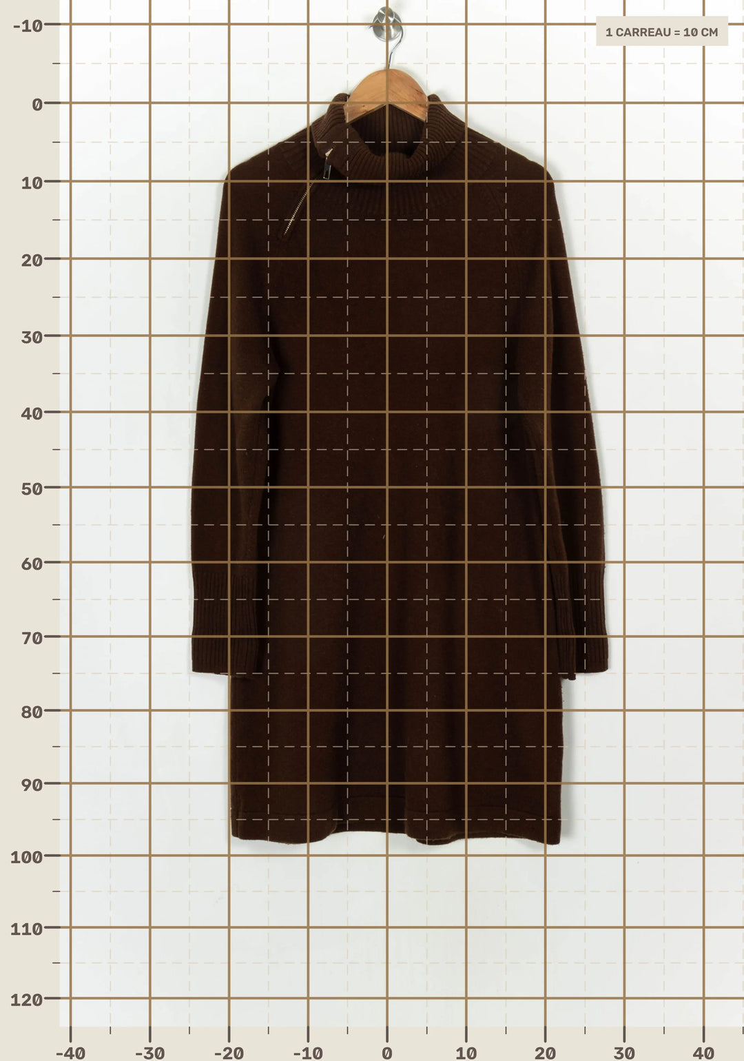Robe Pull Marron - Taille M/38 de la marque ZAPA | PARAD123736 - Vendu par Paradigme - Image 4