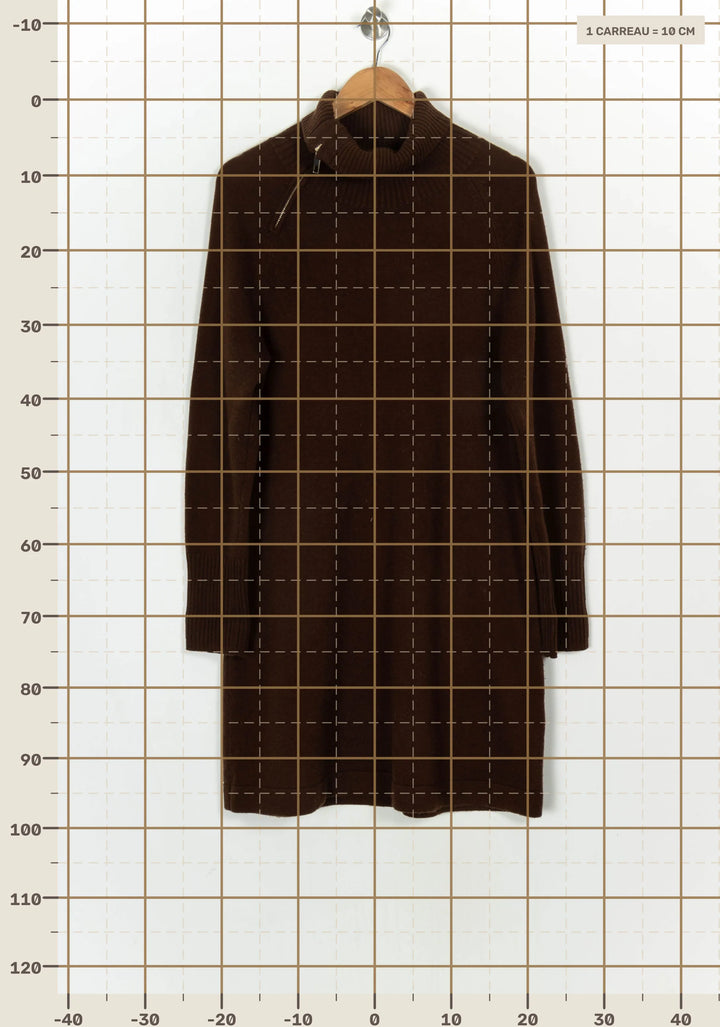 Robe Pull Marron - Taille M/38 de la marque ZAPA | PARAD123736 - Vendu par Paradigme - Image 4