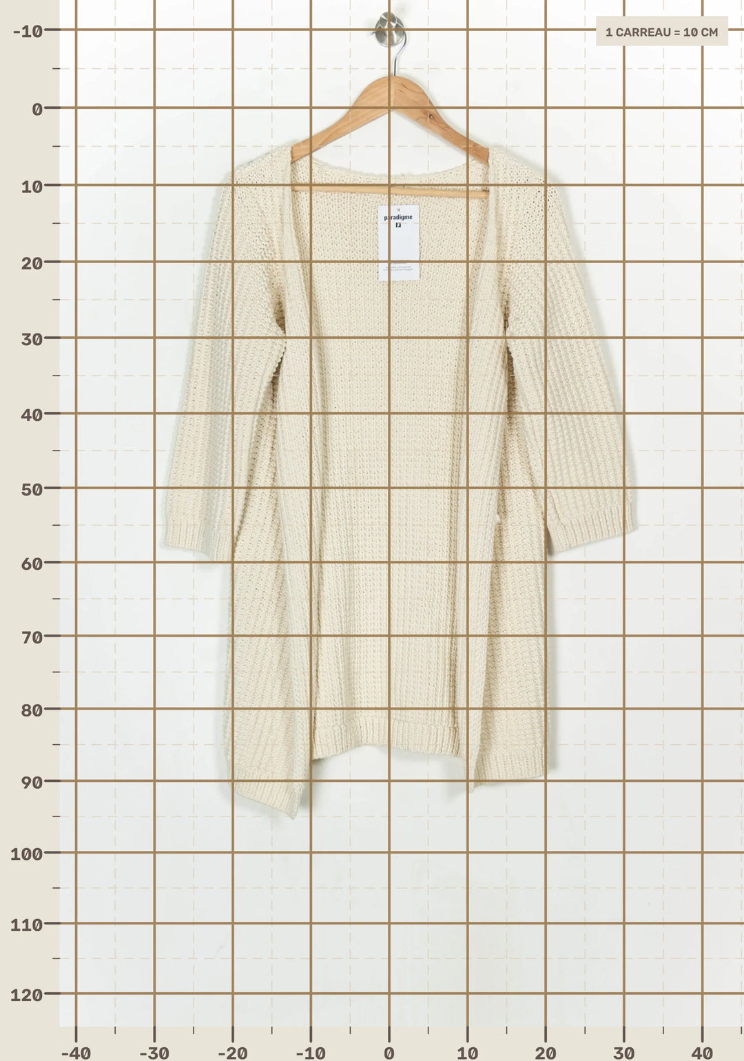Cardigan Épais Beige - Taille XS/34 de la marque Marie Sixtine | PARAD123737 - Vendu par Paradigme - Image 4