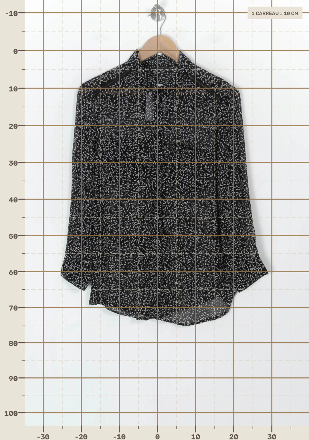 Chemise Noire et Blanche - Taille M/38 de la marque IKKS | PARAD123743 - Vendu par Paradigme - Image 4
