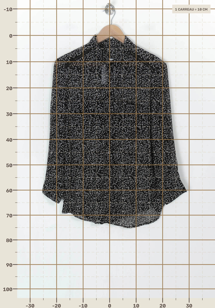 Chemise Noire et Blanche - Taille M/38 de la marque IKKS | PARAD123743 - Vendu par Paradigme - Image 4