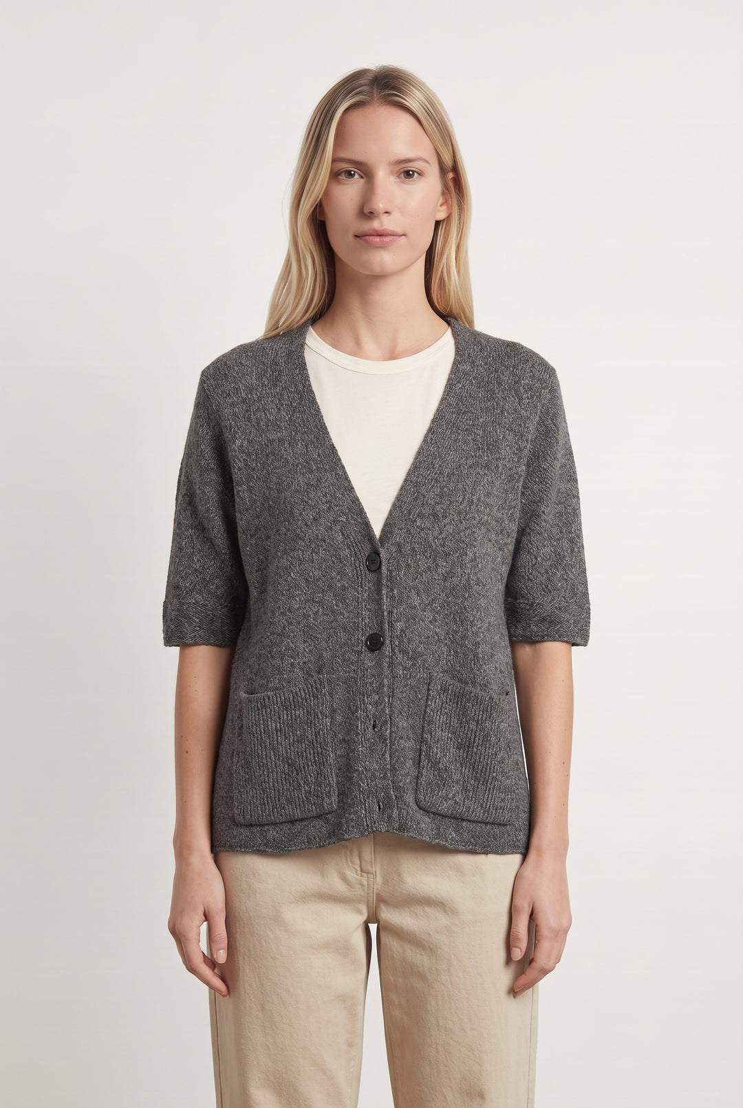 Cardigan Gris foncé - Taille S/36 de la marque Sandro | PARAD123750 - Vendu par Paradigme - Image 1