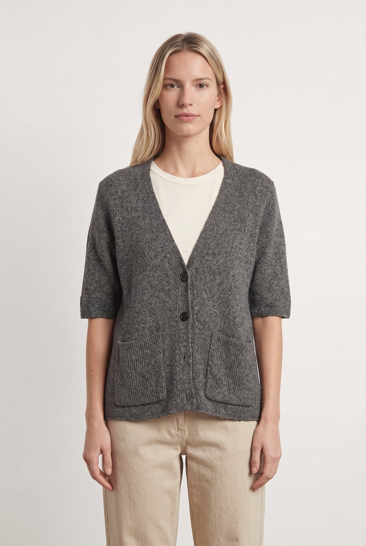 Cardigan Gris foncé - Taille S/36 de la marque Sandro | PARAD123750 - Vendu par Paradigme - Image 1
