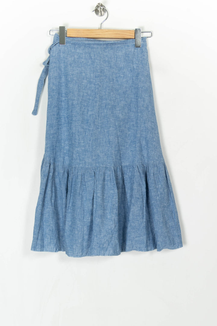 Jupe Midi Bleue - Taille S/36 de la marque Léon &amp; Harper | PARAD123751 - Vendu par Paradigme - Image 5