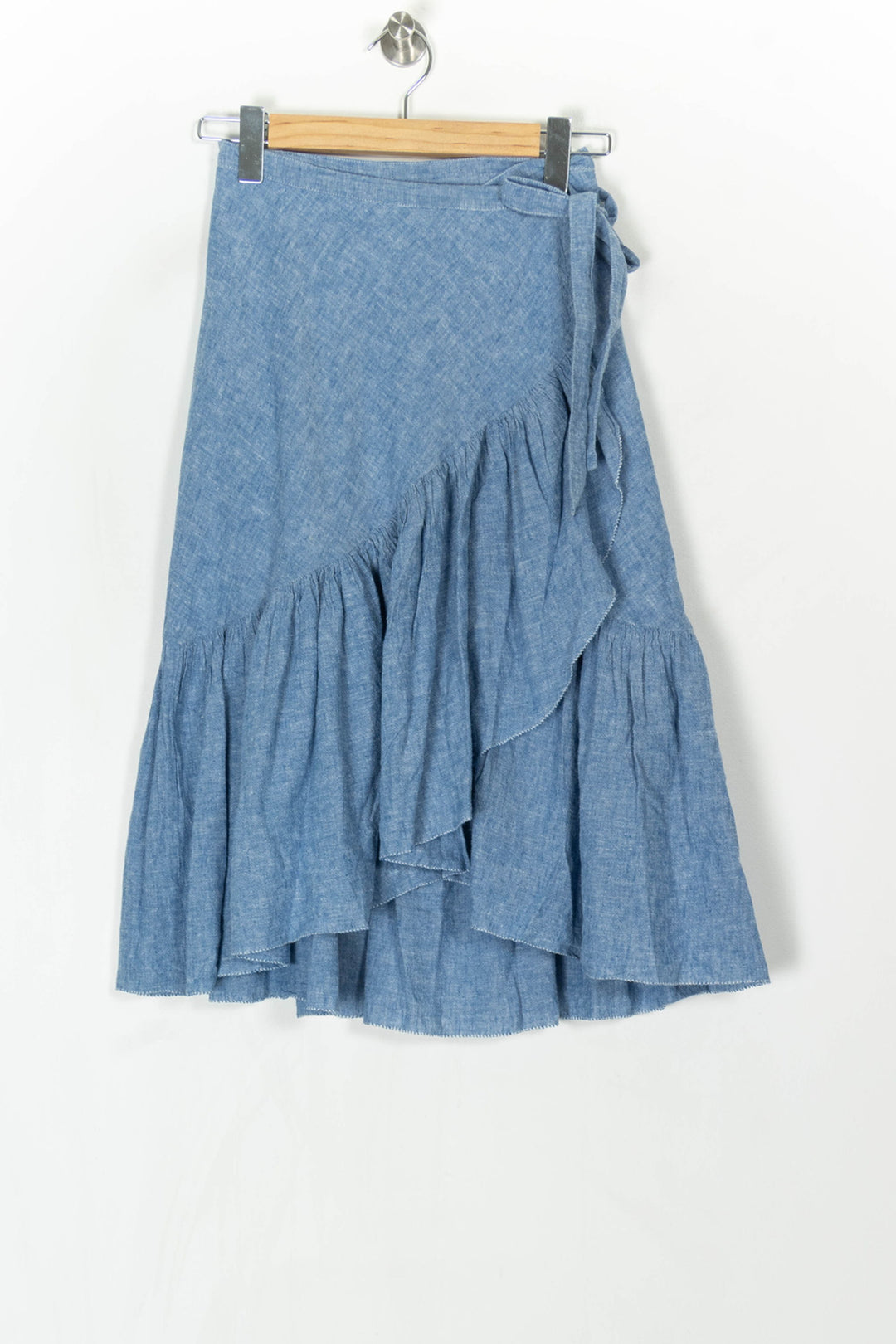 Jupe Midi Bleue - Taille S/36 de la marque Léon &amp; Harper | PARAD123751 - Vendu par Paradigme - Image 2