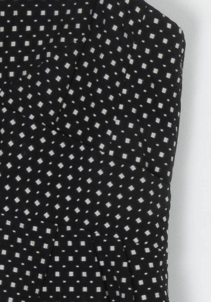 Robe Courte À Bretelles Noire Et Blanche - Taille M/38 de la marque Caroll | PARAD123755 - Vendu par Paradigme - Image 3