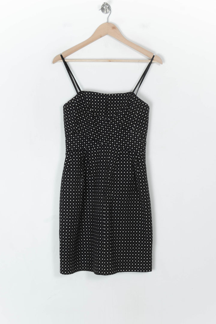 Robe Courte À Bretelles Noire Et Blanche - Taille M/38 de la marque Caroll | PARAD123755 - Vendu par Paradigme - Image 2