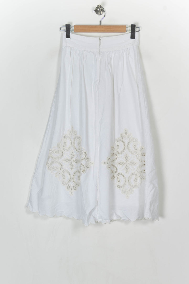 Jupe Midi Blanche - Taille S/36 de la marque Sézane | PARAD123756 - Vendu par Paradigme - Image 5