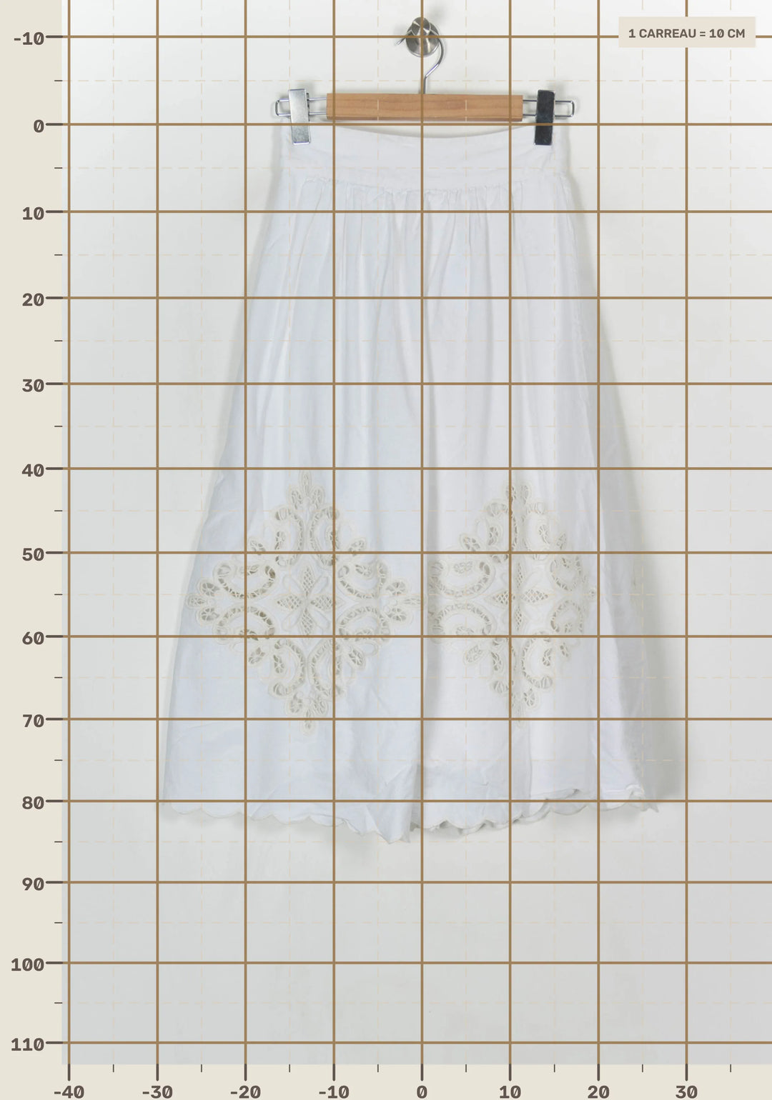 Jupe Midi Blanche - Taille S/36 de la marque Sézane | PARAD123756 - Vendu par Paradigme - Image 4