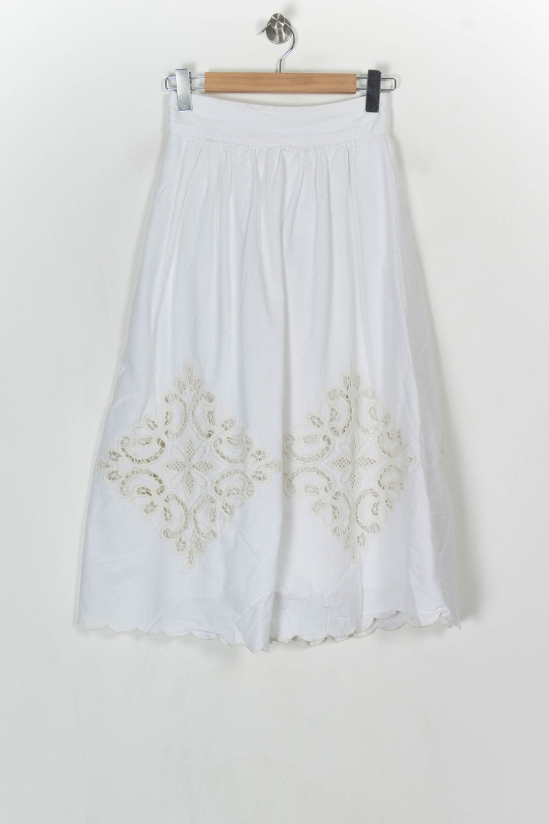 Jupe Midi Blanche - Taille S/36 de la marque Sézane | PARAD123756 - Vendu par Paradigme - Image 2