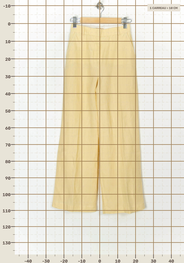 Pantalon Jaune - Taille S/36 de la marque Sézane | PARAD123757 - Vendu par Paradigme - Image 4
