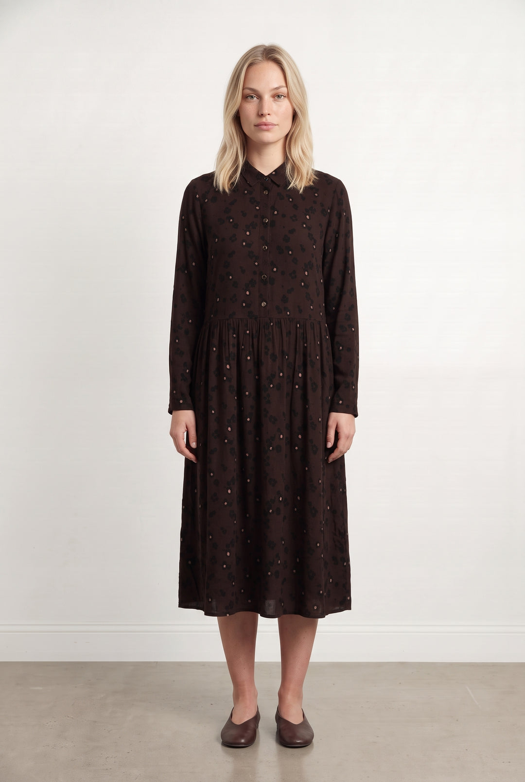 Robe Midi Marron - Taille L/40 de la marque Des petits hauts | PARAD123763 - Vendu par Paradigme - Image 1