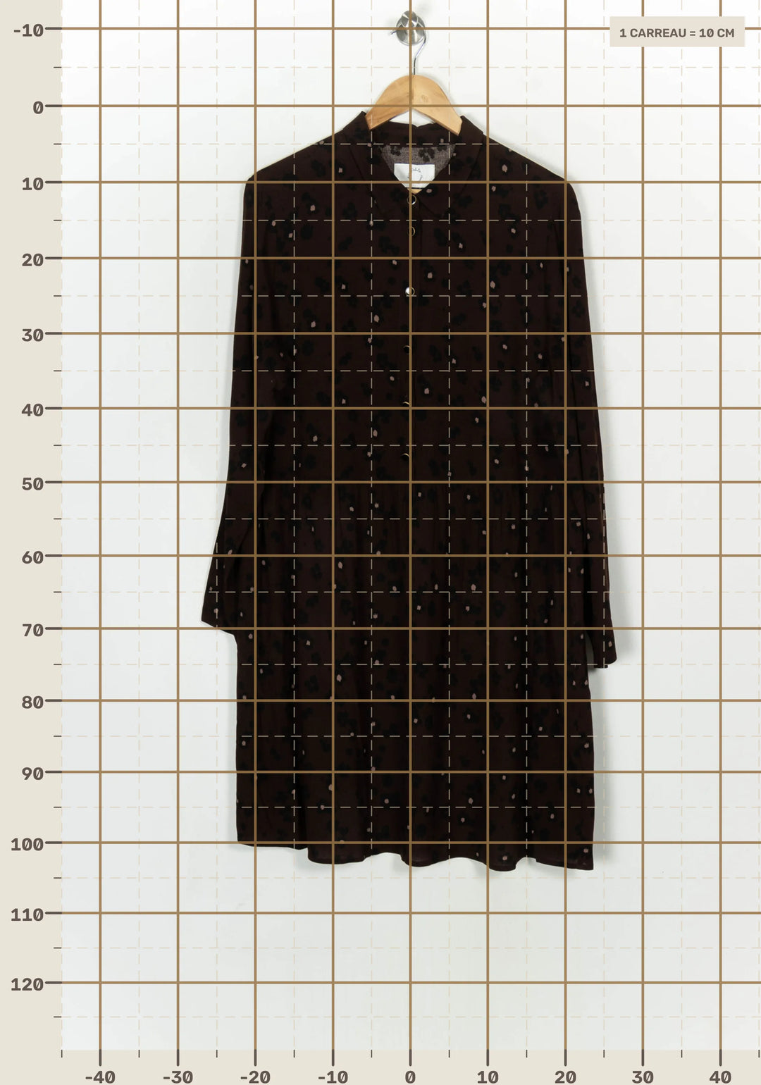 Robe Midi Marron - Taille L/40 de la marque Des petits hauts | PARAD123763 - Vendu par Paradigme - Image 4