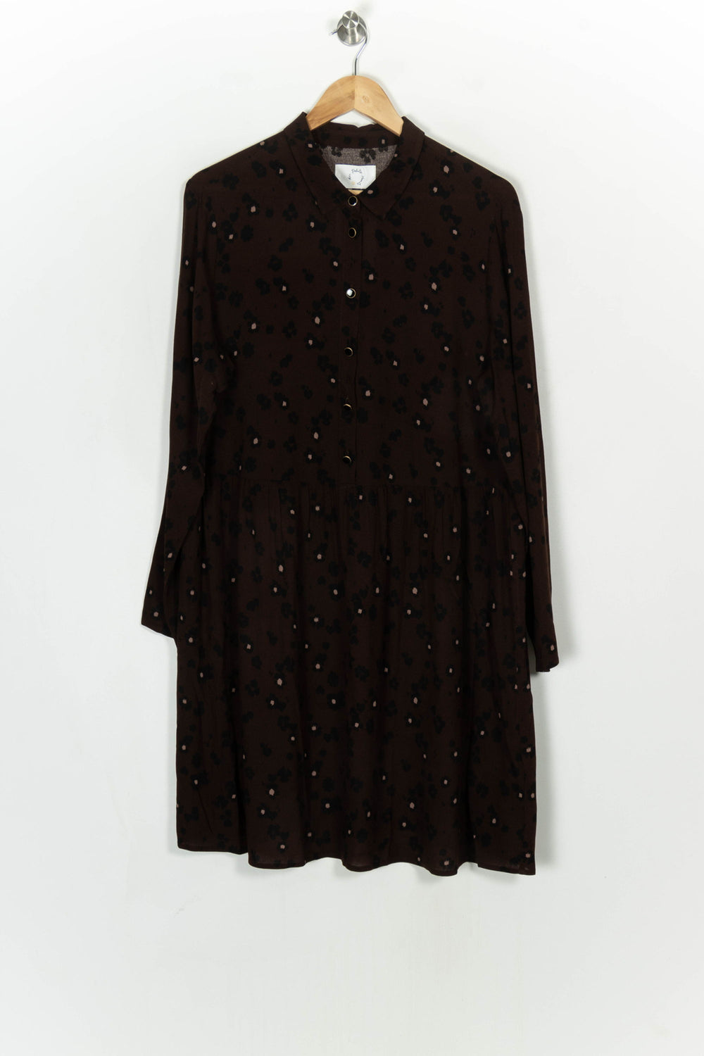 Robe Midi Marron - Taille L/40 de la marque Des petits hauts | PARAD123763 - Vendu par Paradigme - Image 2