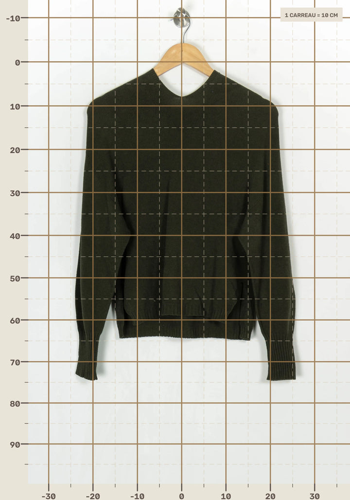 Pull Vert Foncé - Taille XS/34 de la marque La Fée Maraboutée | PARAD123766 - Vendu par Paradigme - Image 4