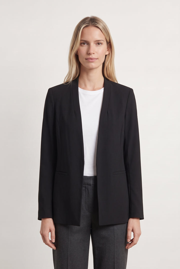 Veste De Tailleur Noire - Taille M/38 de la marque Indies | PARAD123767 - Vendu par Paradigme - Image 1