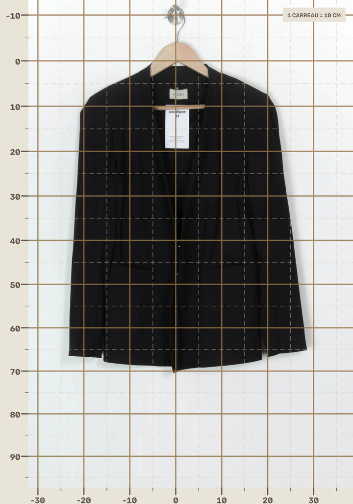 Veste De Tailleur Noire - Taille M/38 de la marque Indies | PARAD123767 - Vendu par Paradigme - Image 4