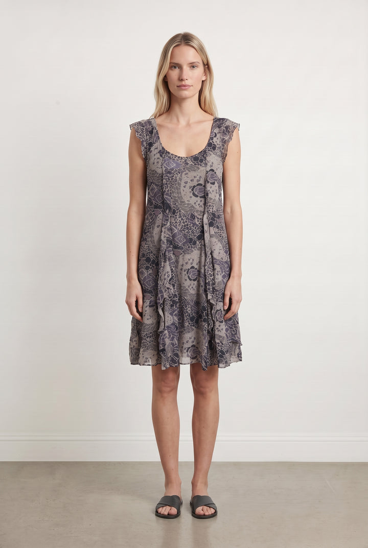 Robe Courte Grise et Violette - Taille S/36 de la marque Comptoir des Cotonniers | PARAD123768 - Vendu par Paradigme - Image 1