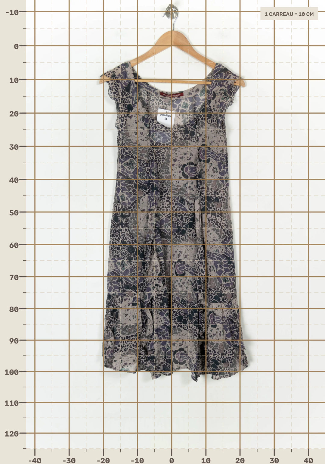 Robe Courte Grise et Violette - Taille S/36 de la marque Comptoir des Cotonniers | PARAD123768 - Vendu par Paradigme - Image 4