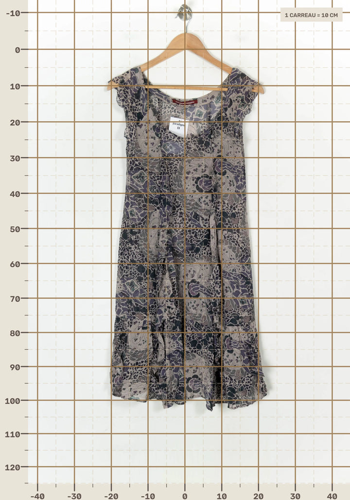 Robe Courte Grise et Violette - Taille S/36 de la marque Comptoir des Cotonniers | PARAD123768 - Vendu par Paradigme - Image 4