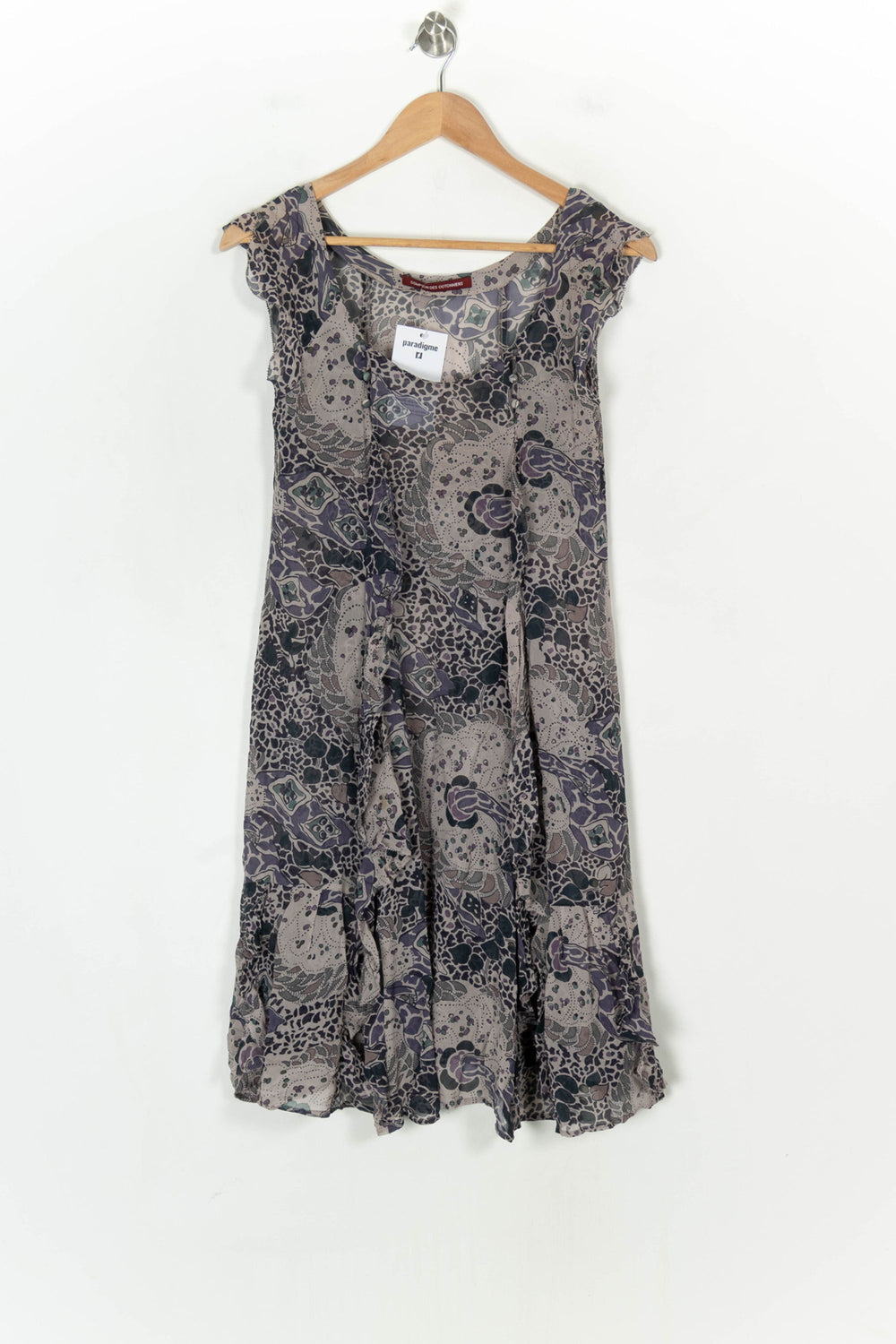 Robe Courte Grise et Violette - Taille S/36 de la marque Comptoir des Cotonniers | PARAD123768 - Vendu par Paradigme - Image 2