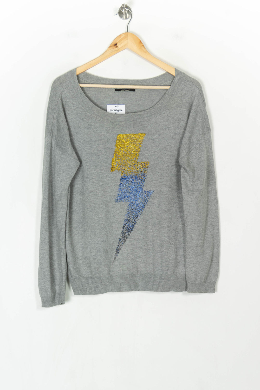 Pull Gris - Taille M/38 de la marque Kookai | PARAD123771 - Vendu par Paradigme - Image 2