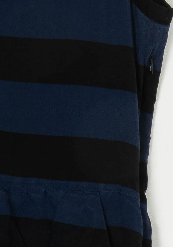 Robe Courte Rayée Noire et Bleue - Taille S/36 de la marque Sud express | PARAD123778 - Vendu par Paradigme - Image 3